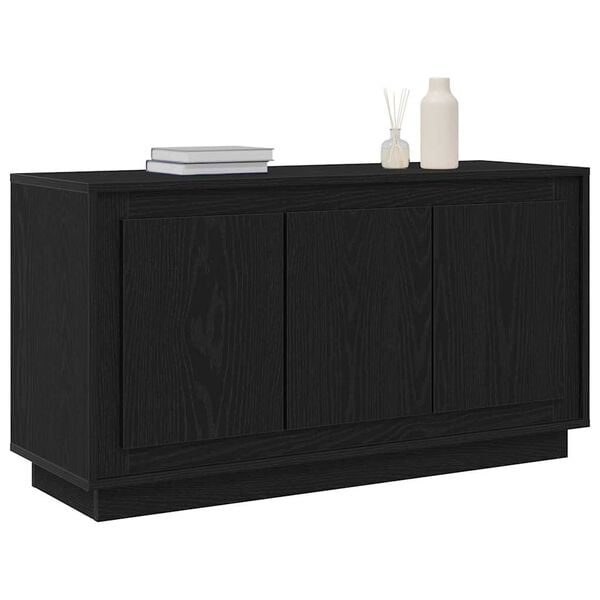 vidaXL Credenza Rovere Nero 102 x 35 x 55 cm Legno multistrato