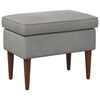 vidaXL Poggiapiedi Grigio Chiaro 55 x 35 x 41 cm Velluto