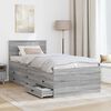 vidaXL Daybed Grigio Sonoma e Nero 100 x 200 cm Legno multistrato