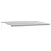 vidaXL Tenda da Sole Retrattile Manuale Antracite e Bianco 600x300 cm