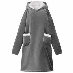 vidaXL Felpa coperta Grigio scuro M Pile e Flanella