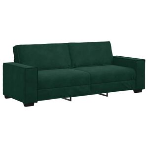 vidaXL Divano a 3 Posti Verde Scuro 220x78x84 cm in Velluto