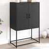 vidaXL Credenza Nera 68,5x38,5x107 cm in Acciaio