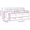 vidaXL Divano a 3 Posti con Cuscini Rosso Vino 180 cm in Velluto