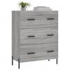 vidaXL Credenza Grigio Sonoma 69,5x34x90 cm in Legno Multistrato