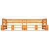 vidaXL Divano da giardino a 2 Posti su Pallet in Legno Marrone ambra