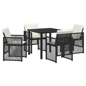 vidaXL Set da Pranzo per Giardino 5 pcs Grigio chiaro polyrattan