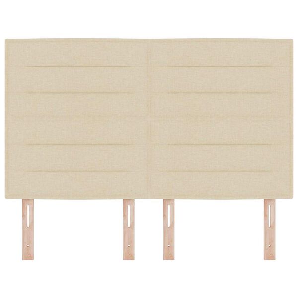 vidaXL Testiera con testiera Crema 144 cm Pelle Sintetica