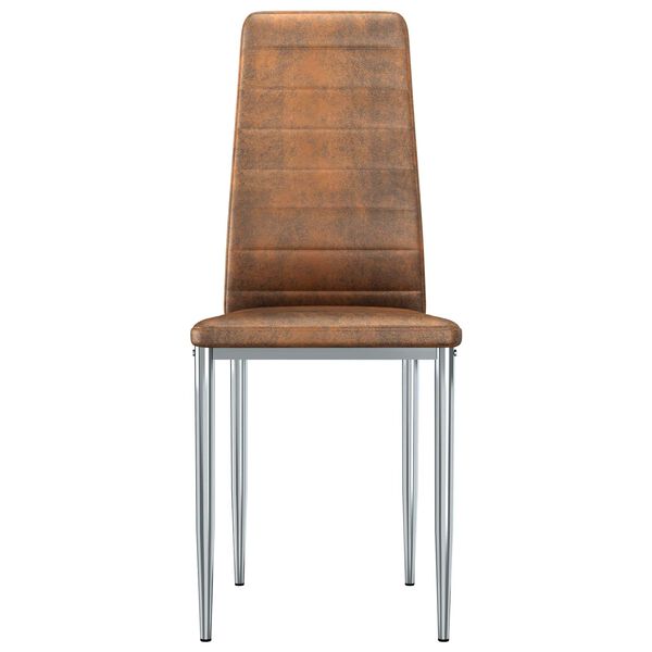 vidaXL Sedie da pranzo 2 pcs Marrone 41.5 x 48 x 99 cm