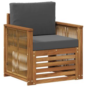 vidaXL Divano centrale per esterno Naturale