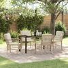 vidaXL Set da Pranzo per Giardino con cuscino 5 pcs Beige polyrattan