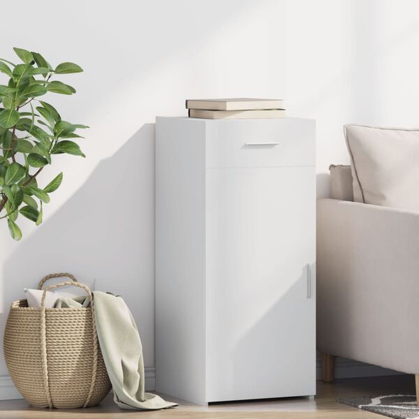 vidaXL Credenza Bianca 40x42,5x93 cm in Legno Multistrato