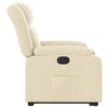 vidaXL Poltrona Alzapersona Reclinabile Elettrica Crema in Tessuto