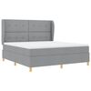 vidaXL Letto con molle e materasso Grigio Scuro 90x190 cm Tessuto