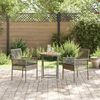 vidaXL Set Bistro da Giardino 3 pcs Grigio polyrattan