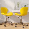 vidaXL Sedie da Pranzo Girevoli 2 pz Giallo Senape in Velluto