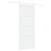 vidaXL Porta scorrevole Bianco 83 x 202 cm Legno Massello di Pino