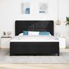 vidaXL Letto a molle con materasso Nero 180 x 200 cm Tessuto