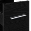 vidaXL Set di mobili per il bagno Rovere Nero 22 x 44 x 61.5 cm