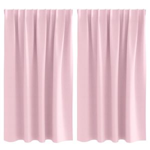 vidaXL Tende Blackout con Anelli 2 pz Rosa baby 140 x 140 cm