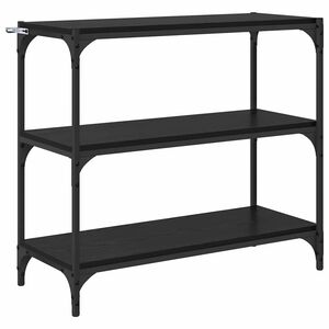 vidaXL Armadio per Libri Rovere Nero 80 x 33 x 70,5 cm