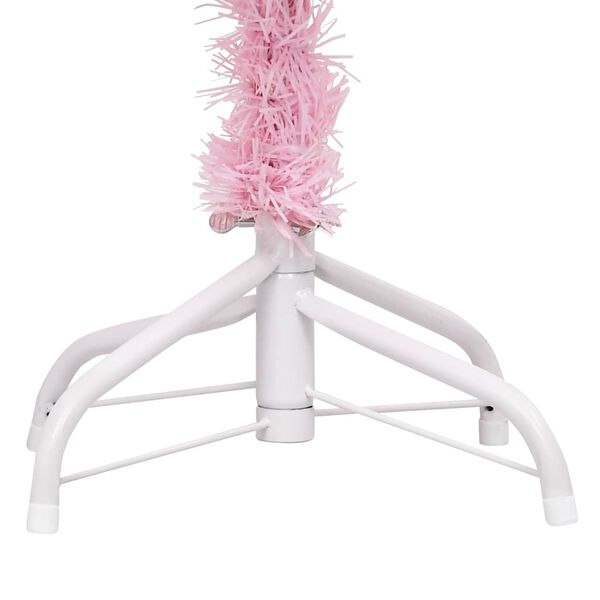 vidaXL Albero di Natale Preilluminato con Palline Rosa 180 cm PVC