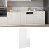 vidaXL Pannello Lavastoviglie “Lyon” Bianco Lucido 45x3x67 cm