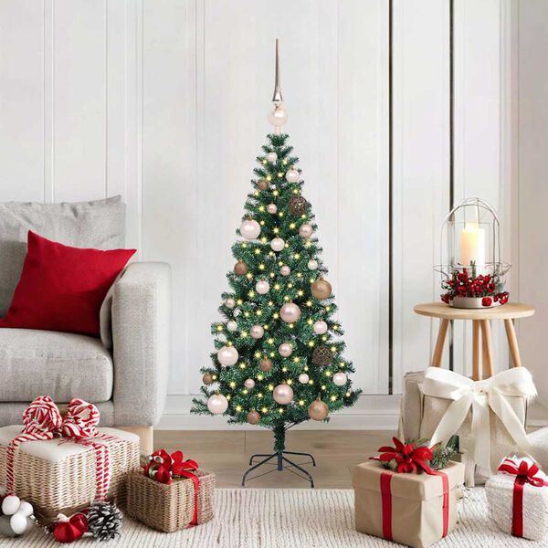 vidaXL Albero di Natale artificiale con luci integrate Verde 120 cm