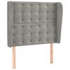 vidaXL Testiera ad Orecchio Grigio Chiaro 103x23x118/128 cm in Velluto