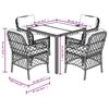 vidaXL Set da Pranzo da Giardino 5 pz Nero con Cuscini in Polyrattan