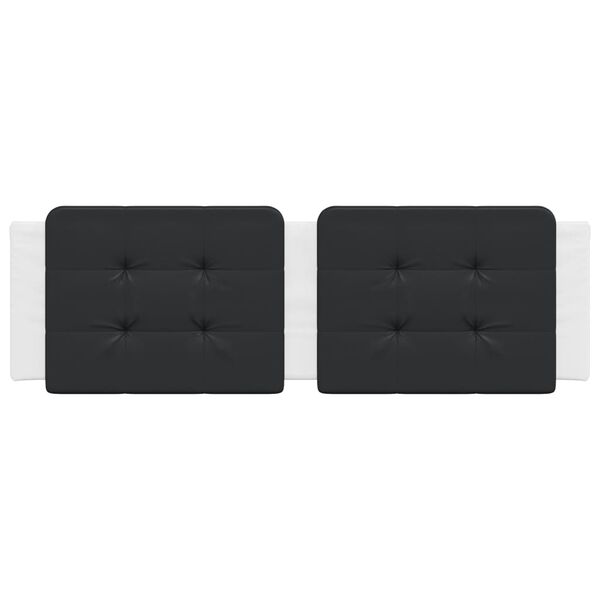 vidaXL Cuscino Testiera Zadar Nero e Bianco 160 cm in Similpelle