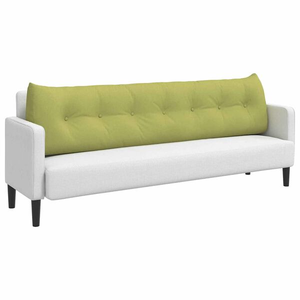 vidaXL Cuscino per Schiena Verde chiaro 200 x 24 x 50 cm Tessuto