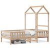 vidaXL Giroletto con Tetto 75x190 cm in Legno Massello di Pino