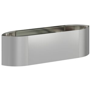 vidaXL Letto rialzato da giardino Acciaio zincato 140 x 40 x 40 cm