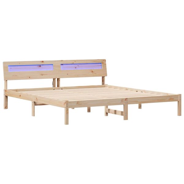 vidaXL Struttura del letto Marrone 180 x 200 cm Pino massello