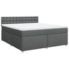 vidaXL Giroletto a Molle con Materasso Grigio Scuro 180x200 cm Tessuto