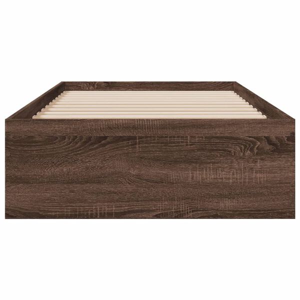 vidaXL Giroletto Cassetti Rovere Marrone 75x190 cm Legno Multistrato