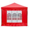 vidaXL Tenda per Feste Pieghevole con Pareti Laterali Rosso 3x6 m