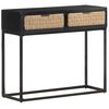 vidaXL Tavolo Consolle 90x35x76 cm in Legno Massello di Mango