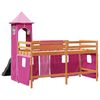 vidaXL Letto a Soppalco con Torre Bambini Rosa 80x200cm Massello Pino