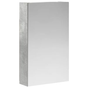 vidaXL Mobiletto per specchio da bagno con lo scaffale Grigio cemento