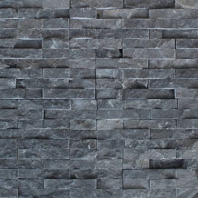 vidaXL Set 5 pz Pannelli di rivestimento per pareti in marmo nero 0,5 m²
