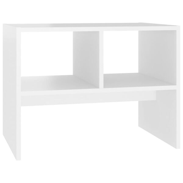 vidaXL Tavolino Bianco 60x40x45 cm in Legno Multistrato