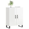 vidaXL Credenza 69,5x34x90 cm in Legno Multistrato Bianco Lucido