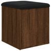 vidaXL Panca Portaoggetti Rovere Marrone 42x42x45 cm Legno Multistrato