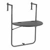 Livin'outdoor Tavolo Pieghevole da Balcone Semicircolare Grigio