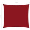 vidaXL Vela Parasole in Tela Oxford Quadrata 3,6x3,6 m Rosso