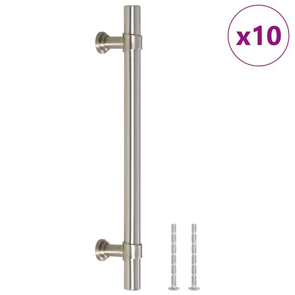 vidaXL Maniglie per Mobili 10pz Argento 128mm in Acciaio Inox