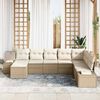 vidaXL Set Divano da Giardino 8 pcs Beige e Crema polyrattan
