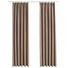 vidaXL Tende Oscuranti con Ganci 2 pz Grigio Talpa 140x175 cm